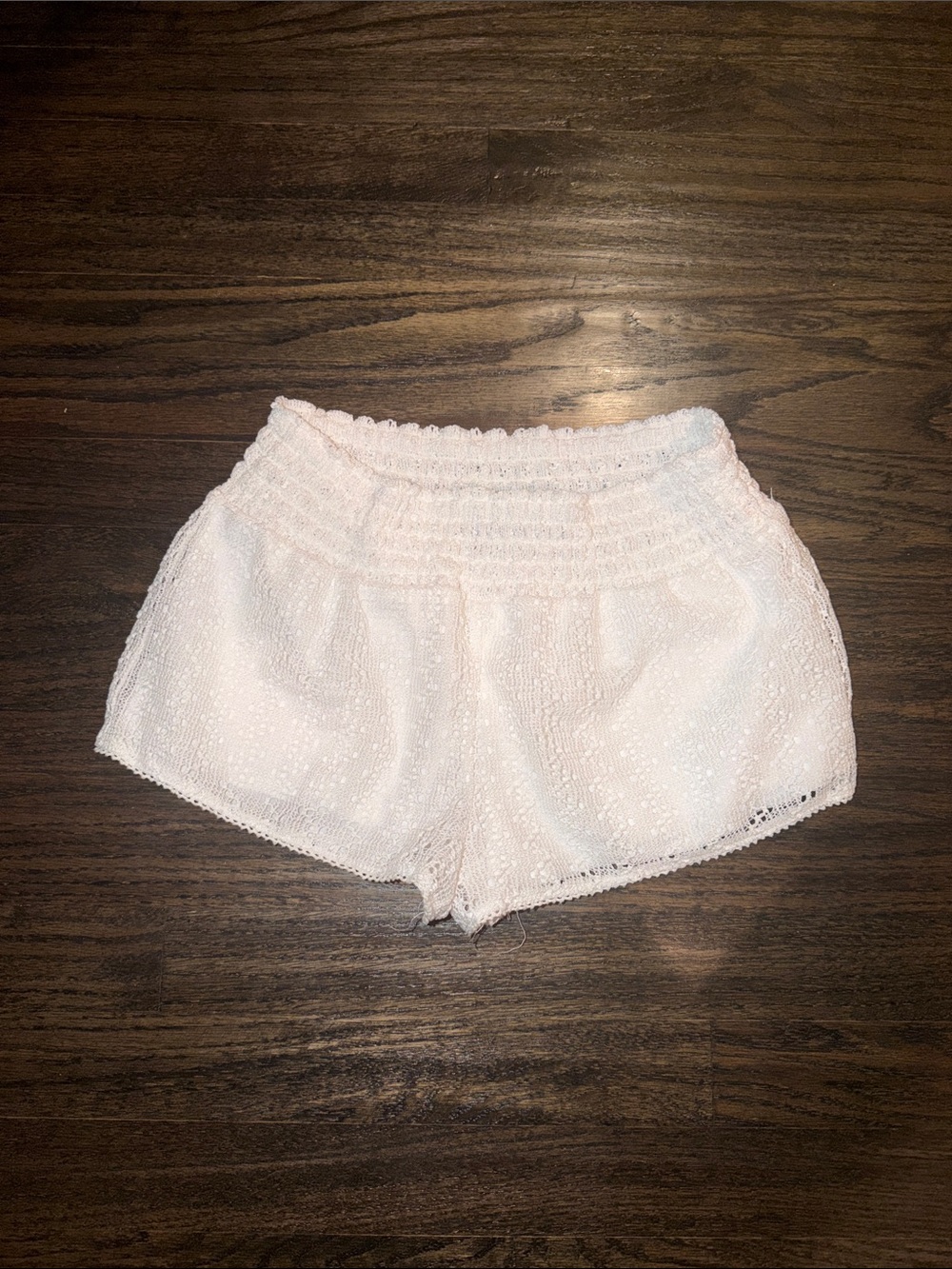 No Boundaries Pale Pink Textured Elastic-Waist Bermuda Shorts